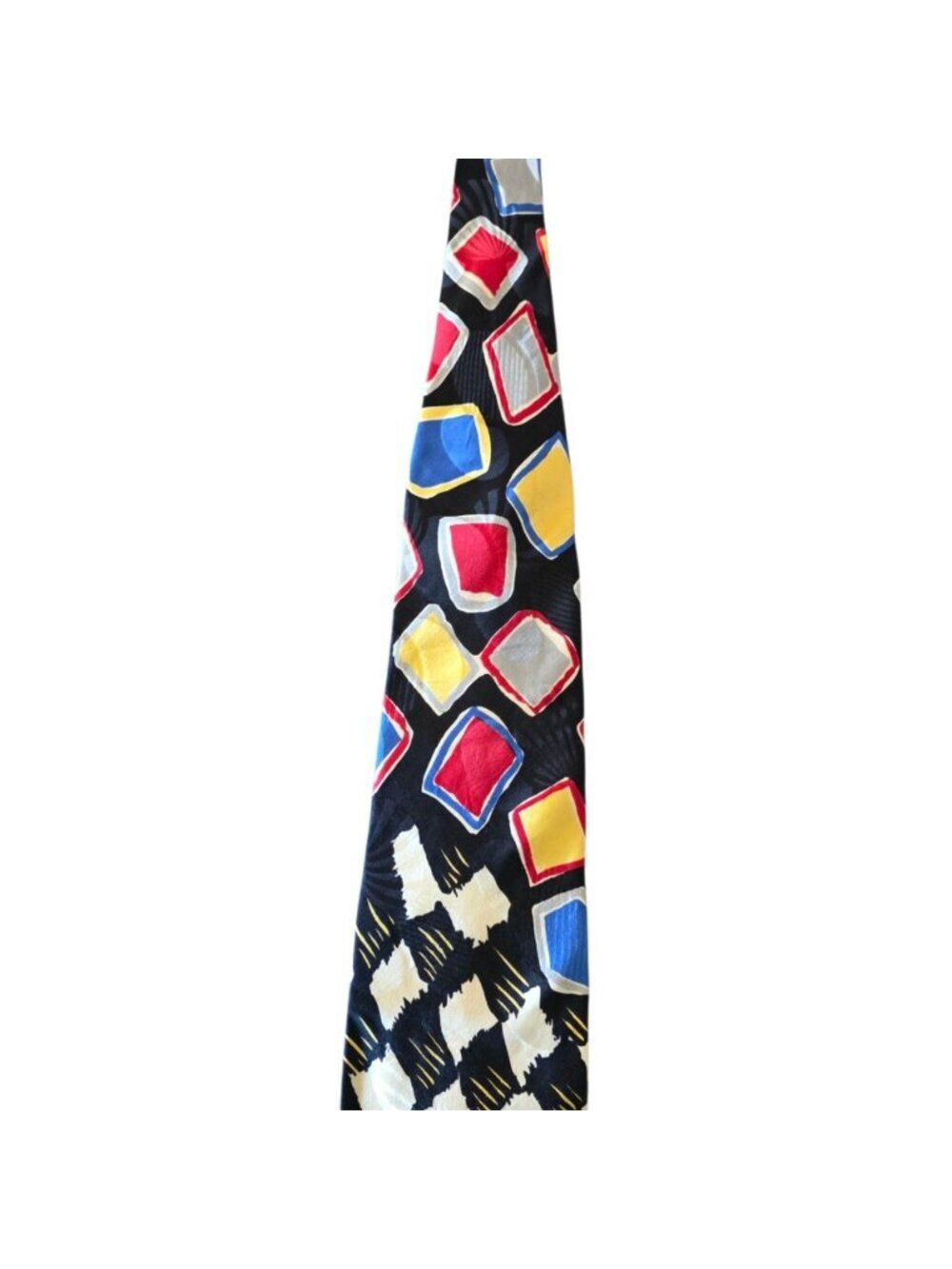 Giorgio Benelli Cravatte 100% Silk Tie Italy Abstract Geometric Red Necktie Vtg - Picture 5 of 13